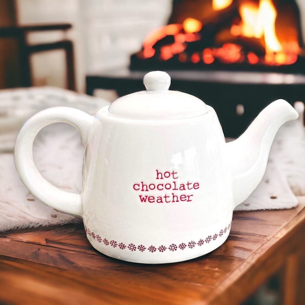 Joseph A.- Ceramic 31oz “Hot Chocolate Weather” Teapot